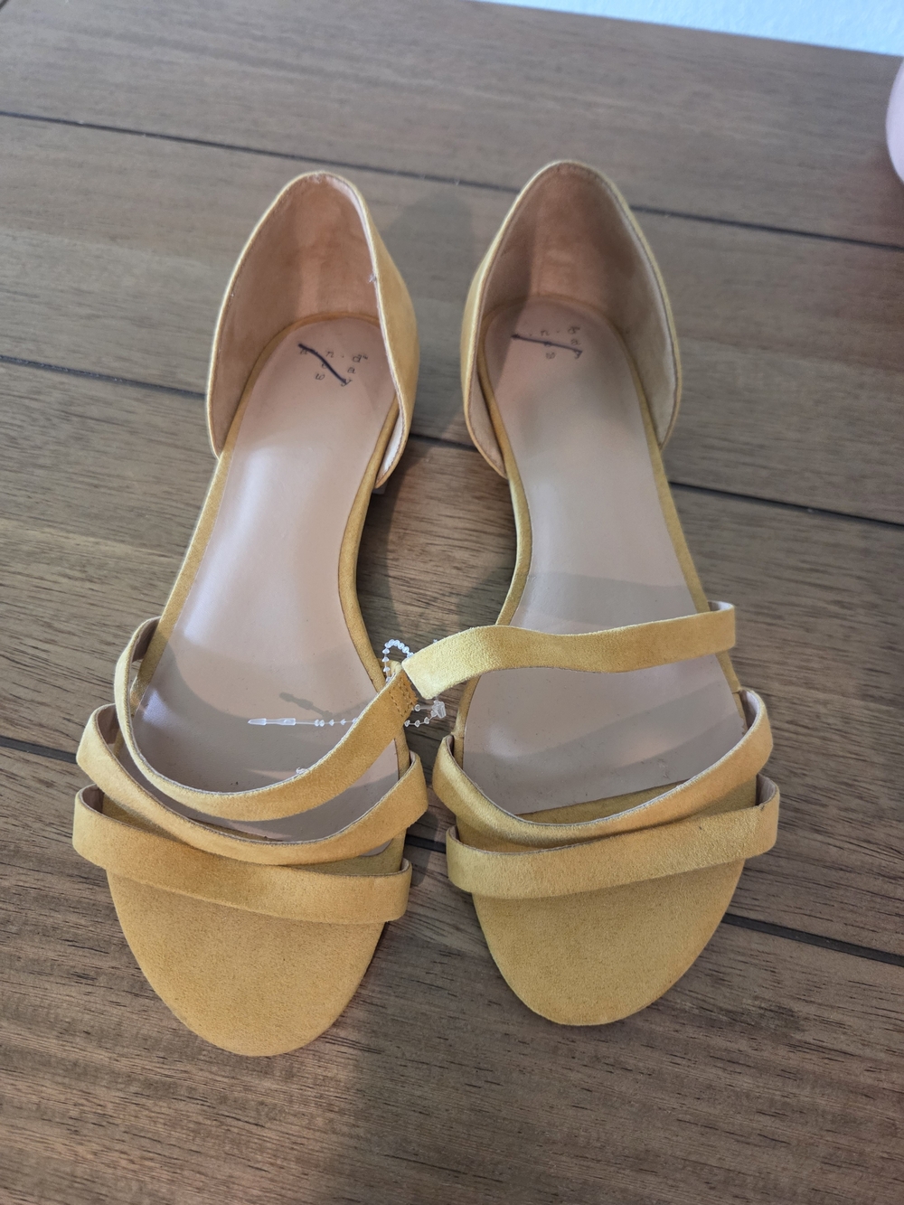 a new day Mustard Yellow D'Orsay Strappy Flats